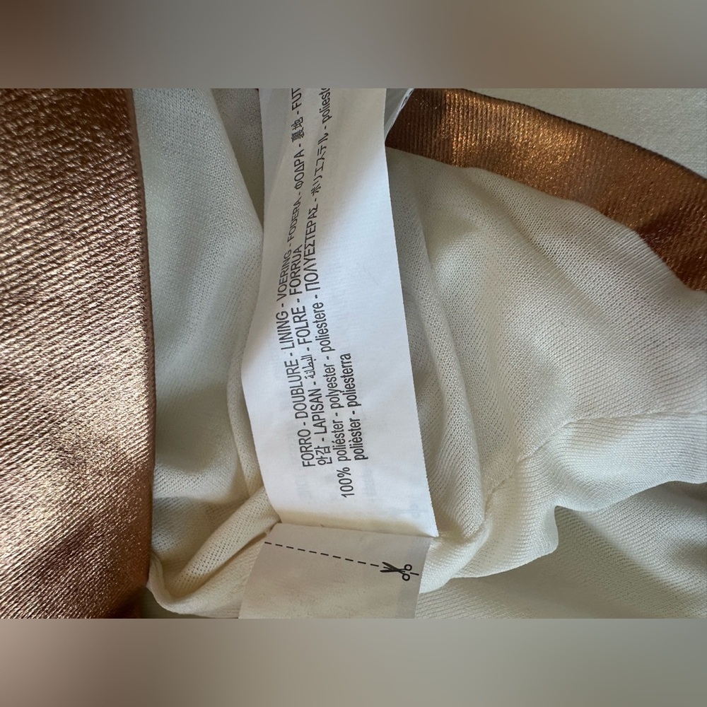 Zara metallic rose gold strapless tube top - Picture 10 of 11
